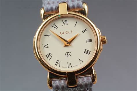 [N MINT Box] GUCCI 3400F.L Gold Roman Numerals Women's 